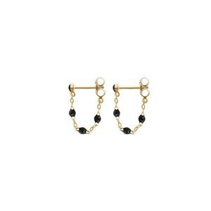 New- gigi Clozeau, Classic Gigi Earrings in 18K Yellow Gold & Black Resin